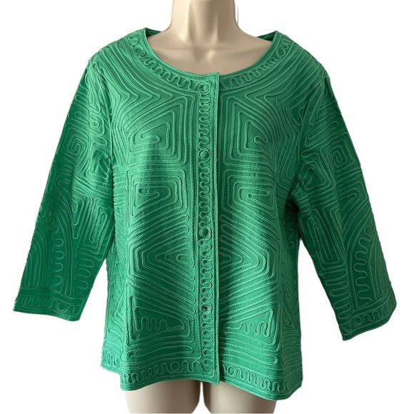 REBECCA MALONE Embroidered Jacket Size Large - Picture 1 of 7